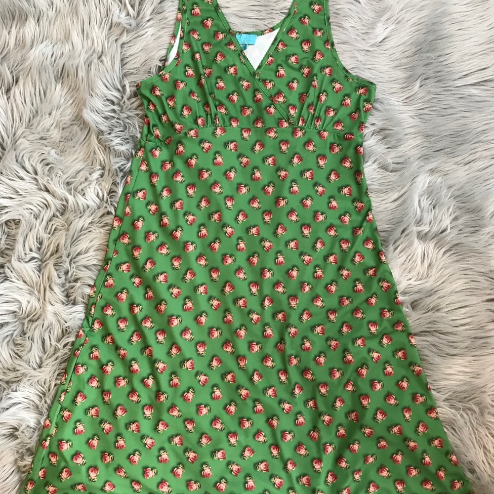 NWT La Lamour Roses print sun dress, size 12